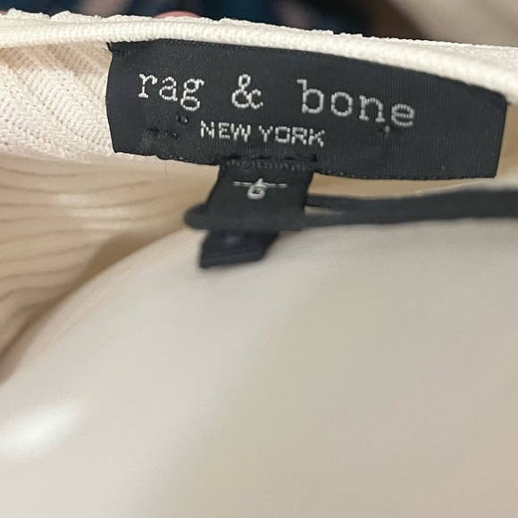 Rag & Bone Ivory White Long Sleeve Knit Sweater Dress Size L - Picture 11 of 13